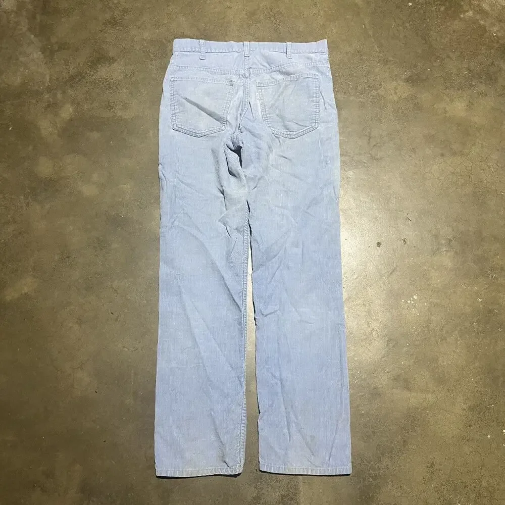 Vintage 70s Levi's 519 Blue Slim Fit Corduroy Pants 32x31